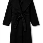 Cappotto VERO MODA VMANNE Nero Chiusura Cintura Donna