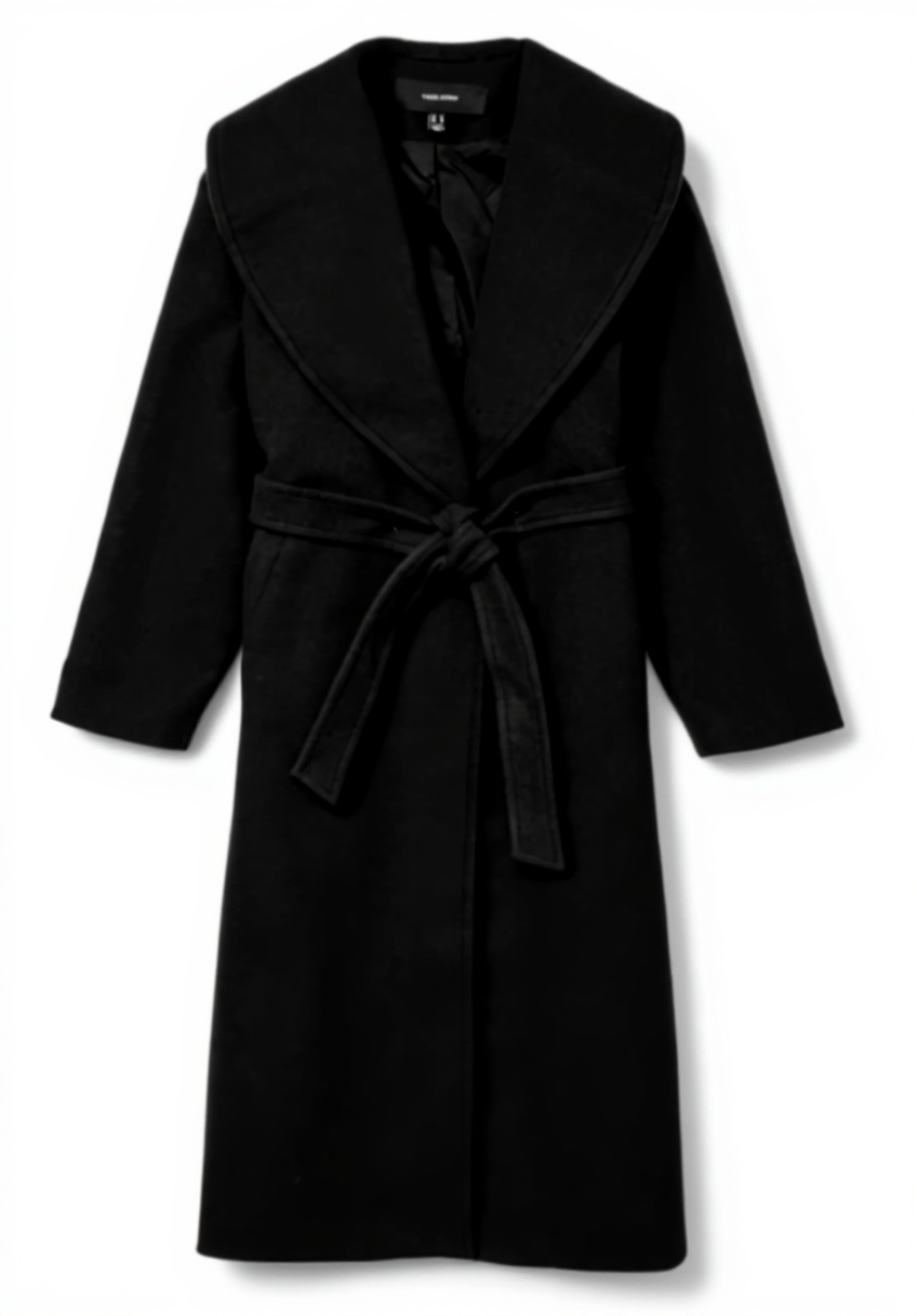 Cappotto VERO MODA VMANNE Nero Chiusura Cintura Donna