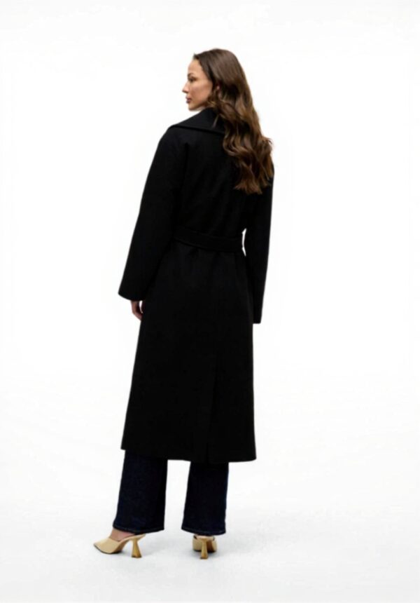 Cappotto VERO MODA VMANNE Nero Chiusura Cintura Donna