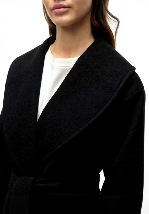 Cappotto VERO MODA VMANNE Nero Chiusura Cintura Donna