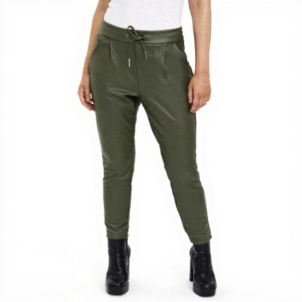 Pantaloni pelle VERO MODA fascia elastica tasche donna