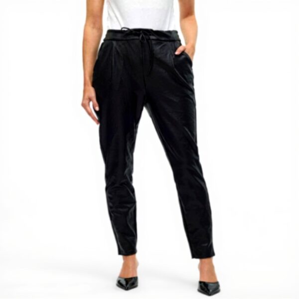 Pantaloni pelle VERO MODA fascia elastica tasche donna