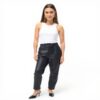 Pantaloni pelle VERO MODA fascia elastica tasche donna