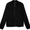 VERO MODA Giacca Blouson Donna Nero Colletto Volante Leggera-1
