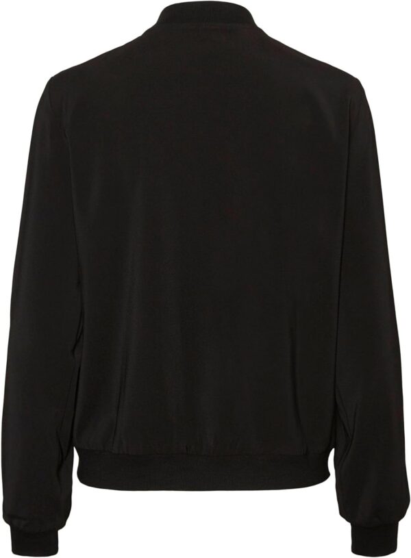 VERO MODA Giacca Blouson Donna Nero Colletto Volante Leggera-2