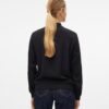 VERO MODA Giacca Blouson Donna Nero Colletto Volante Leggera-4