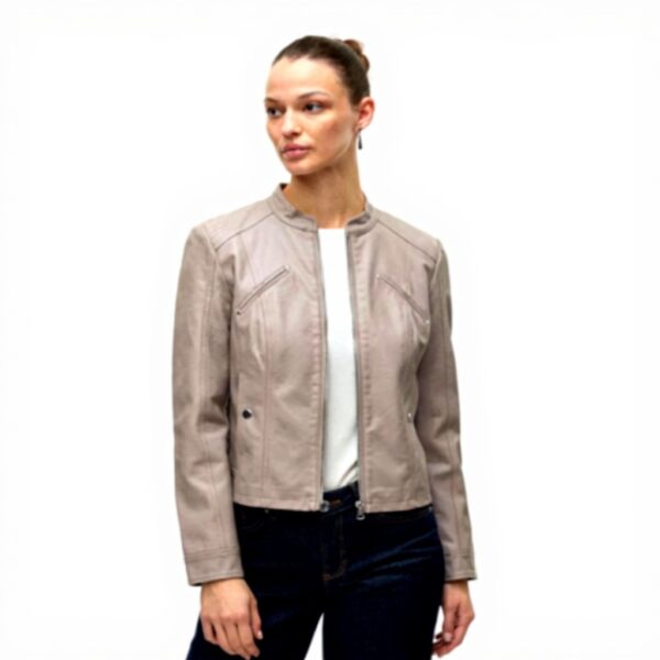 VERO MODA Giacca Eco Pelle Collo Coreano Donna