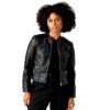 VERO MODA Giacca Eco Pelle Collo Coreano Donna