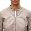 VERO MODA Giacca Eco Pelle Collo Coreano Donna