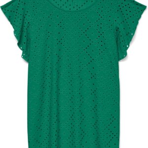 VERO MODA Maglia Camicia Motivo Buchi Maniche Farfalla Donna-0