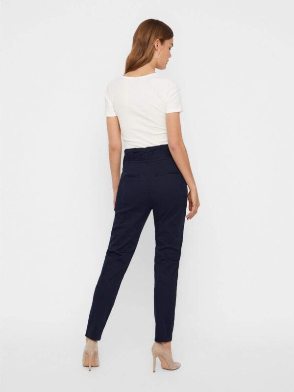 Pantaloni Paperbag VERO MODA High Rise Donna Marrone Grigio-2