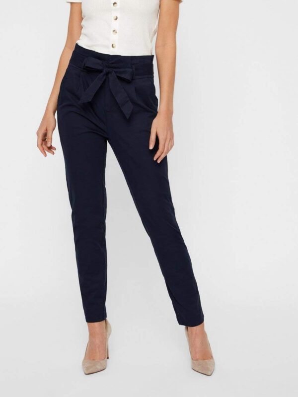 Pantaloni Paperbag VERO MODA High Rise Donna Marrone Grigio-1