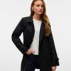 Trenchcoat VERO MODA Donna Nero Farina d'Avena Fossile-1