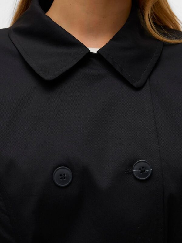 Trenchcoat VERO MODA Donna Nero Farina d'Avena Fossile-5