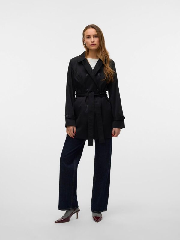 Trenchcoat VERO MODA Donna Nero Farina d'Avena Fossile-3