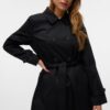 Trenchcoat VERO MODA Donna Nero Farina d'Avena Fossile-4