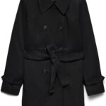Trenchcoat VERO MODA Donna Nero Farina d'Avena Fossile-0