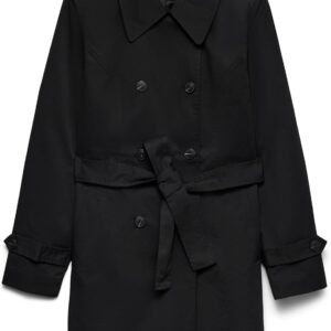 Trenchcoat VERO MODA Donna Nero Farina d'Avena Fossile-0