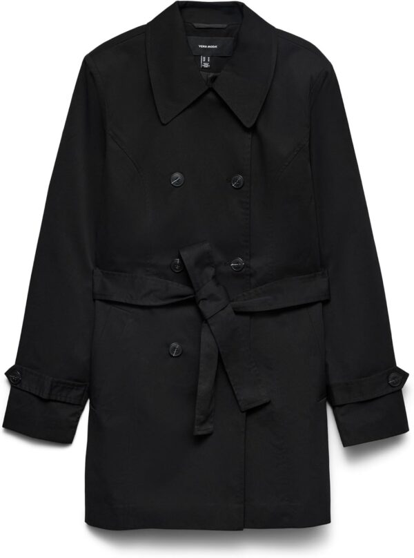 Trenchcoat VERO MODA Donna Nero Farina d'Avena Fossile-0