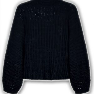 Vero Moda Maglione Donna Collo Alto Lavorato a Maglia Blu