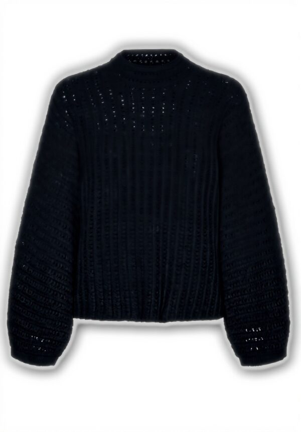 Vero Moda Maglione Donna Collo Alto Lavorato a Maglia Blu