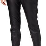 Pantaloni VERO MODA pelle effetto loose fit donna nero-0