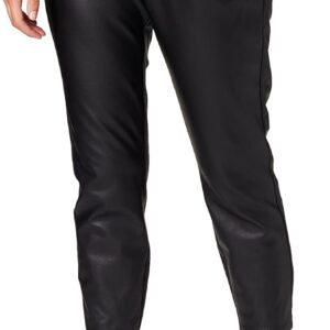 Pantaloni VERO MODA pelle effetto loose fit donna nero-0
