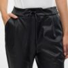 Pantaloni VERO MODA pelle effetto loose fit donna nero-7