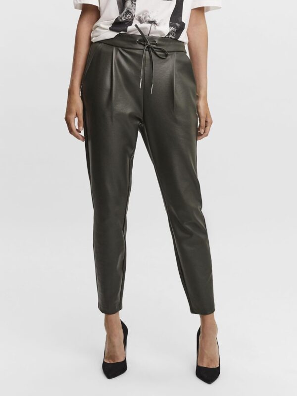 Pantaloni VERO MODA pelle effetto loose fit donna nero-8