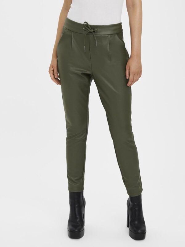 Pantaloni VERO MODA pelle effetto loose fit donna nero-9