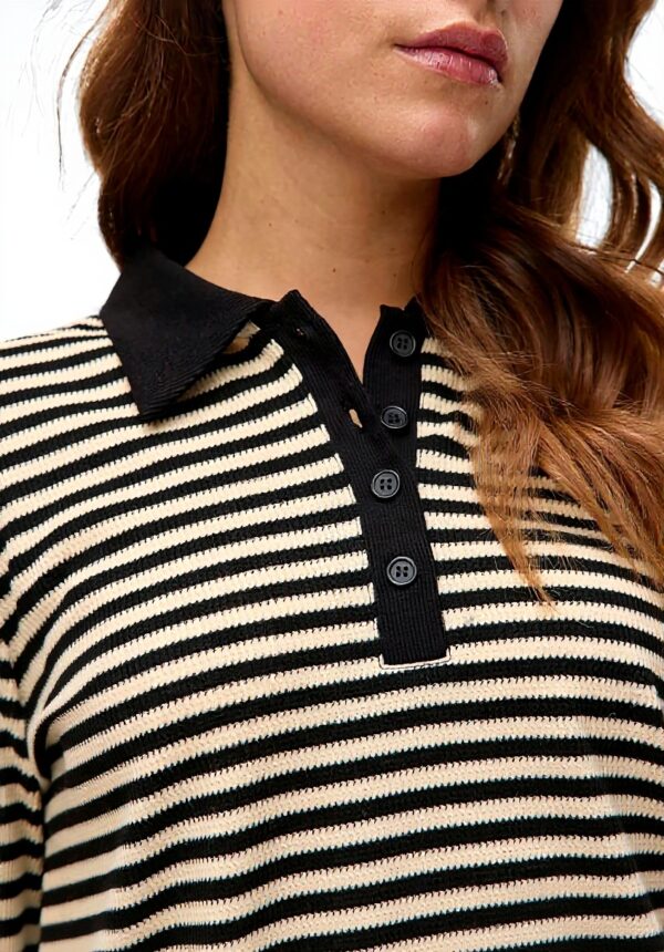 Vero Moda Polo Donna Maniche Lunghe Righe Colletto