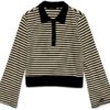 Vero Moda Polo Donna Maniche Lunghe Righe Colletto