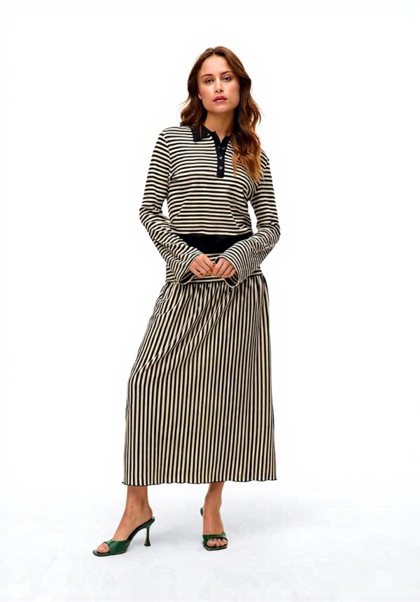 Vero Moda Polo Donna Maniche Lunghe Righe Colletto