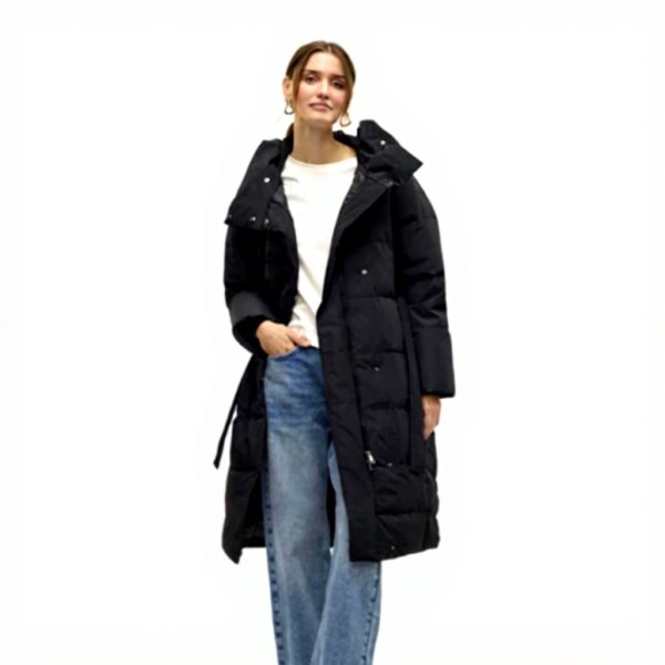 Cappotto Donna VERO MODA Trapuntato Pelo Lungo Nero