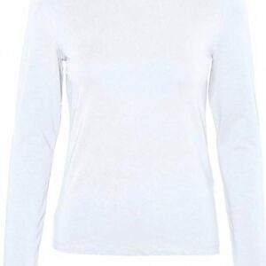 Vero Moda Maglietta Donna Maniche Lunghe Morbida Bianco