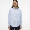 Vero Moda Maglietta Oversize Bianco Donna Bluse Camicia-1