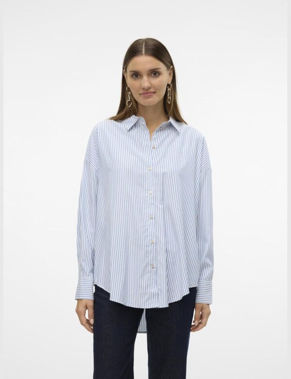 Vero Moda Maglietta Oversize Bianco Donna Bluse Camicia-1