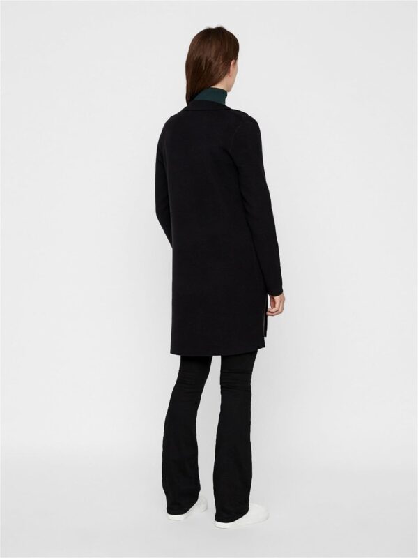 Vero Moda Cardigan Donna Nero Fullneedle LS New Coatigan-3