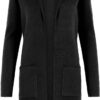 Vero Moda Cardigan Donna Nero Fullneedle LS New Coatigan-1