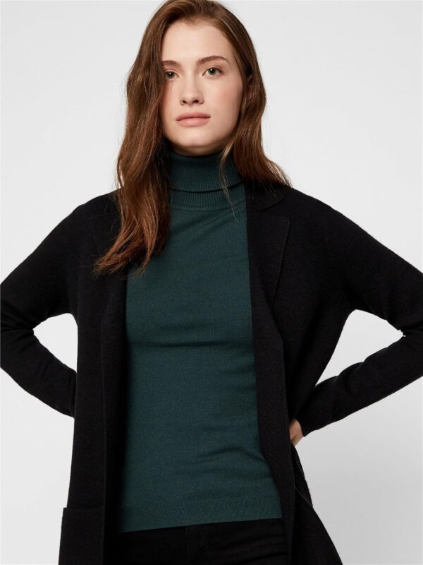 Vero Moda Cardigan Donna Nero Fullneedle LS New Coatigan-5