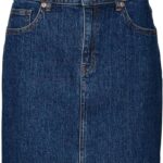 Gonna jeans Vero Moda donna vita alta denim grigio medio-0