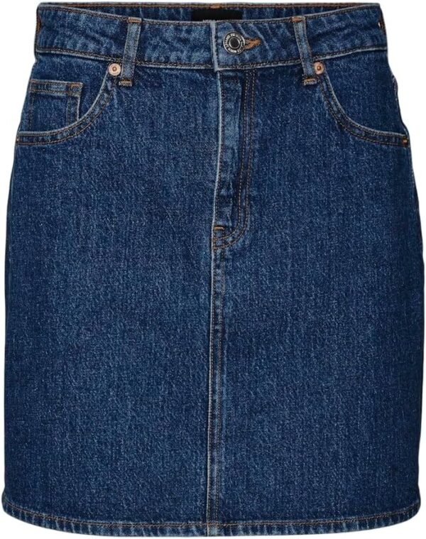 Gonna jeans Vero Moda donna vita alta denim grigio medio-0