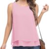Yommay Canotta Donna Chiffon Senza Maniche Top Estate-3