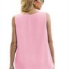 Yommay Canotta Donna Chiffon Senza Maniche Top Estate