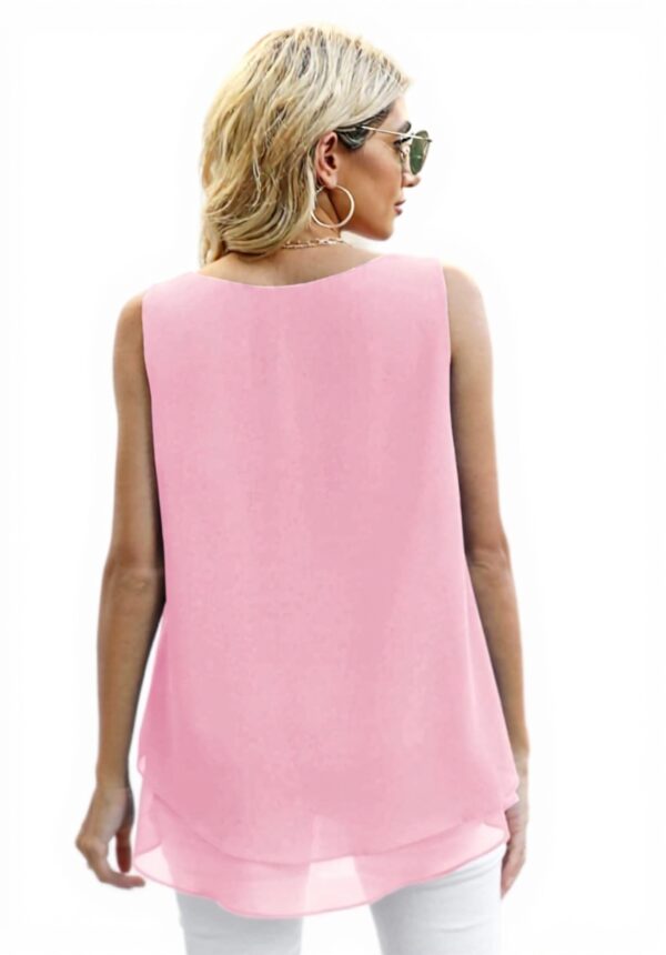 Yommay Canotta Donna Chiffon Senza Maniche Top Estate