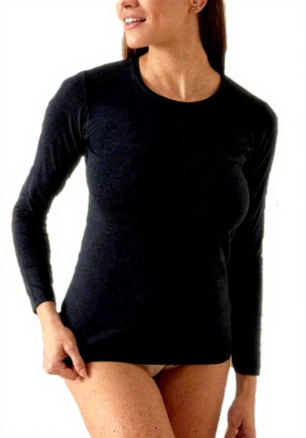 Maglia termica donna JADEA cotone elastico calda morbida