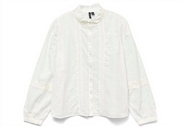 VERO MODA Camicia Donna Colletto Mandarino Manica Lunga