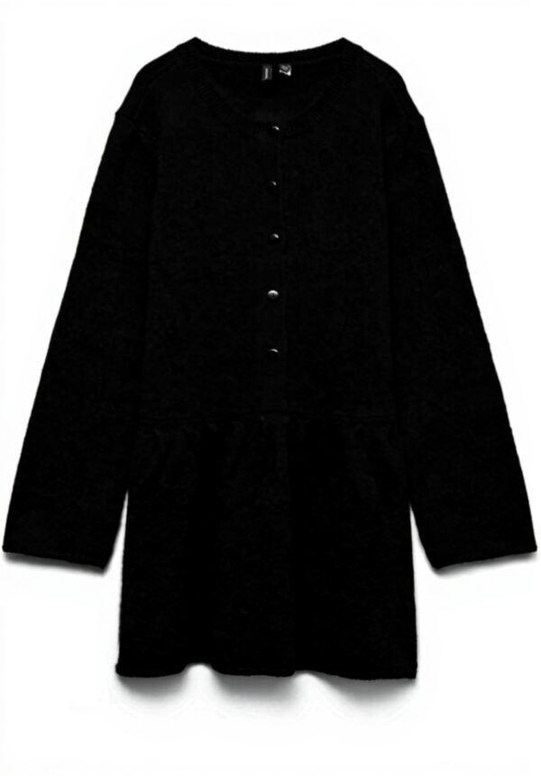 Vero Moda Abito Corto Maglia Nero Marrone Cioccolato Donna