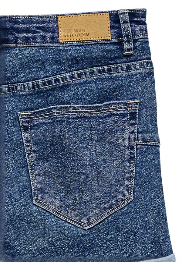Shorts Denim VERO MODA Donna Orlo Arrotolato Blu