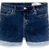 Shorts Denim VERO MODA Donna Orlo Arrotolato Blu